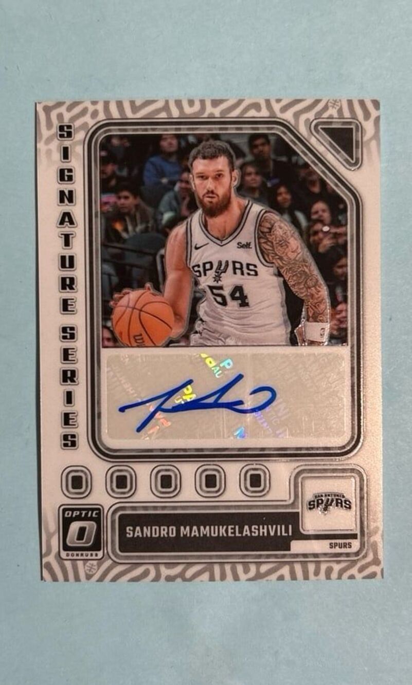 2023-24 Don Optic -Spurs Sandro Mamukelashvili #SS-MAM Signature Ser Autographed